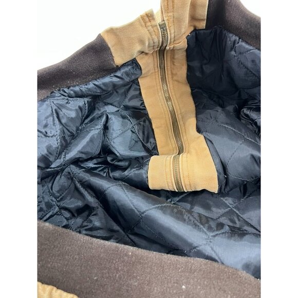 Red Kap Tan Canvas Duck Quilted Hooded Work Jacket Men’s Size 2XL Vintage - Picture 7 of 15